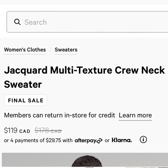 BRAND NEW WITH TAGS lululemon Jacquard Multi-Texture
Crew Neck Sweater - Picture 2 of 3